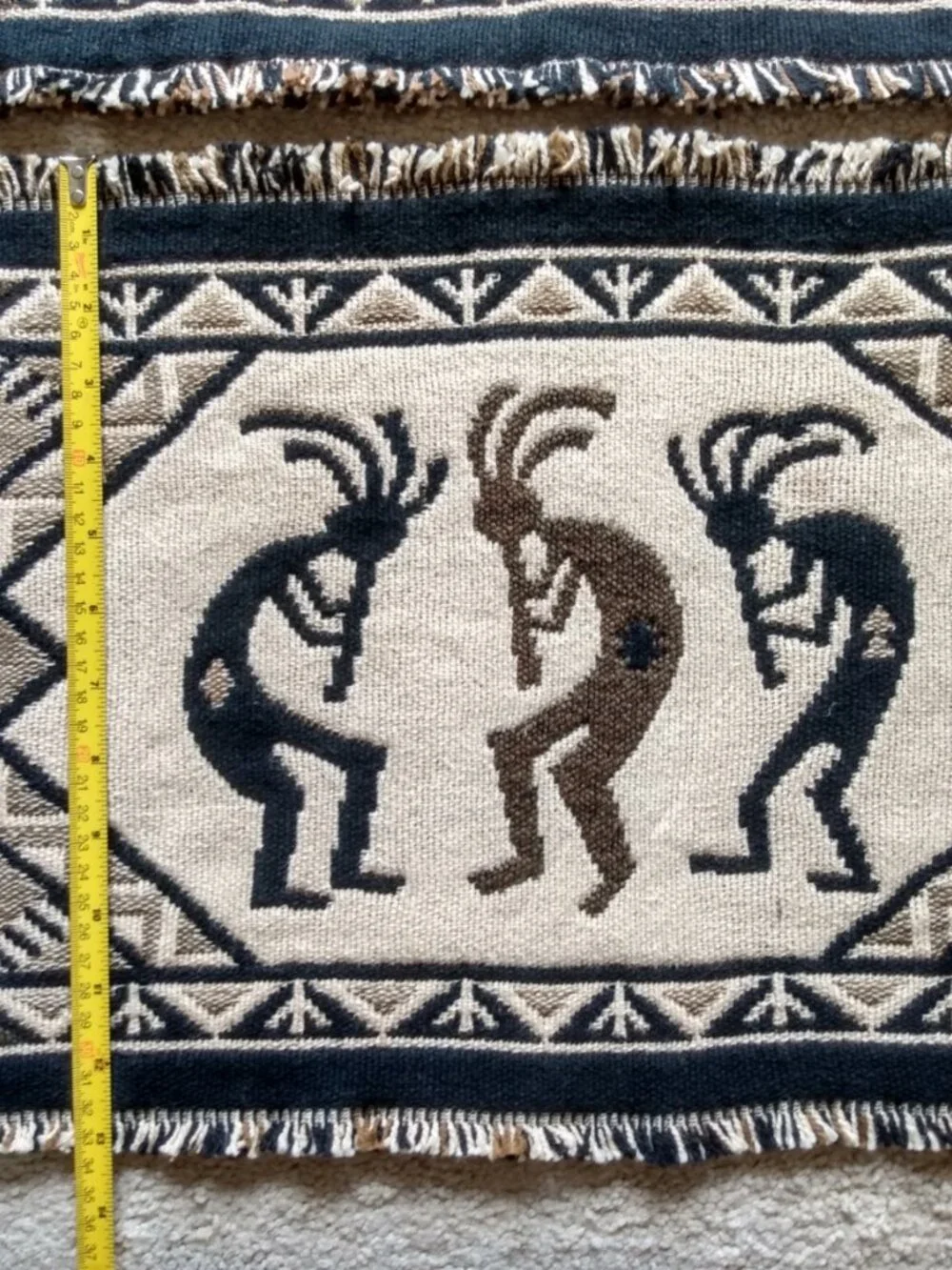 Southwestern Cotton Placemats Set of 6 Kokopelli Geometric Tapestry NWOT New 19